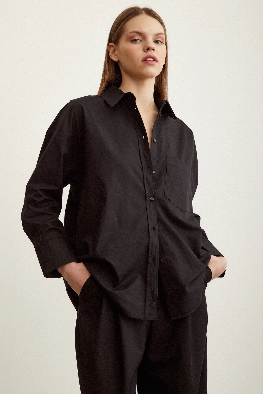 Poplin Shirt Black