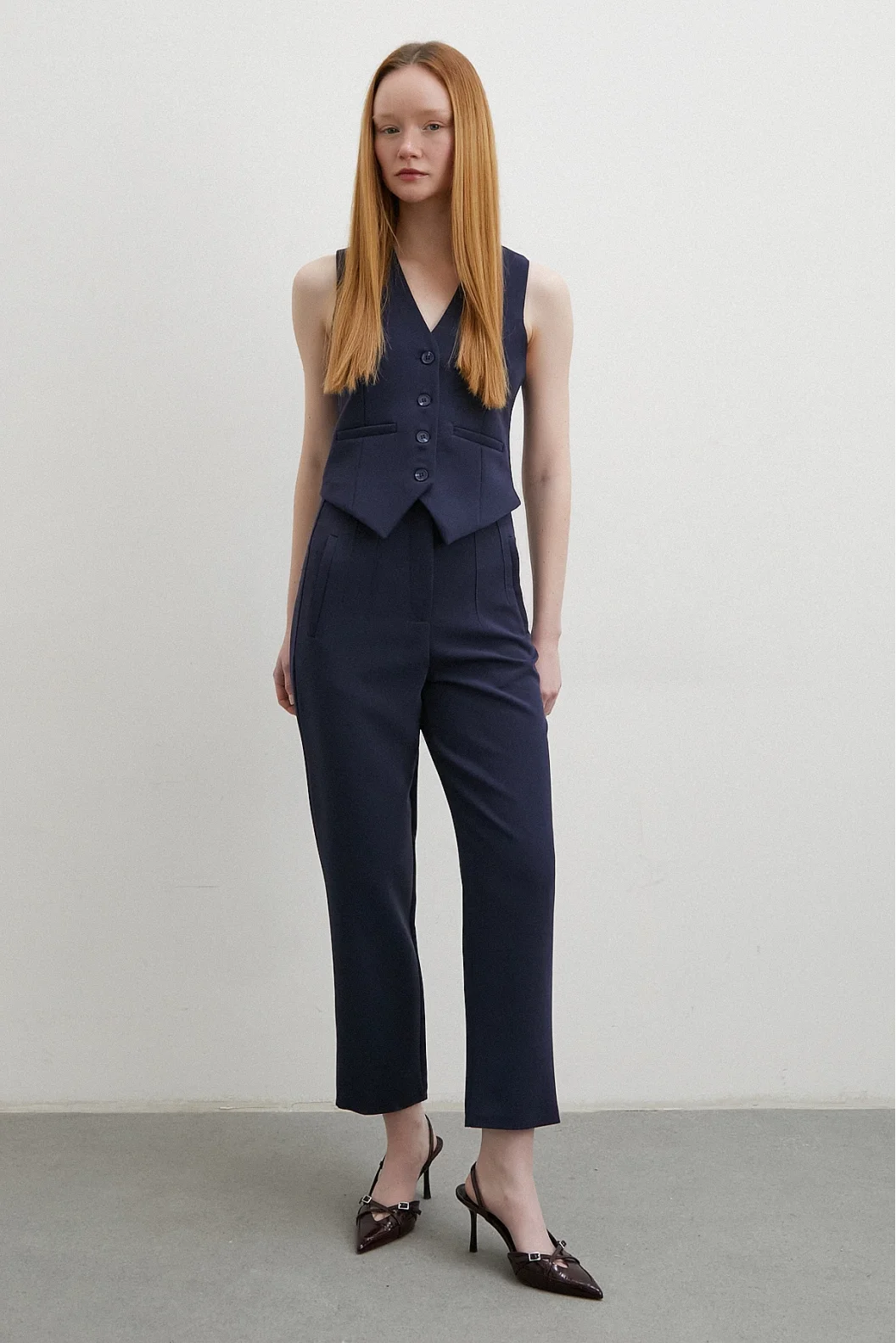 Lined Vest Navy