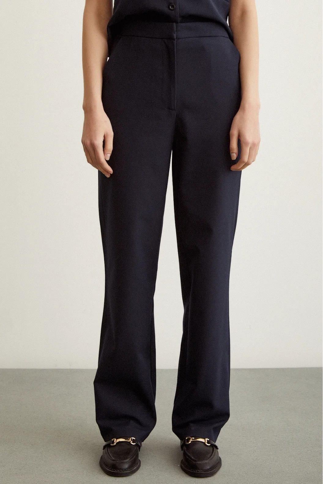 Classic Straight Leg Trousers Navy
