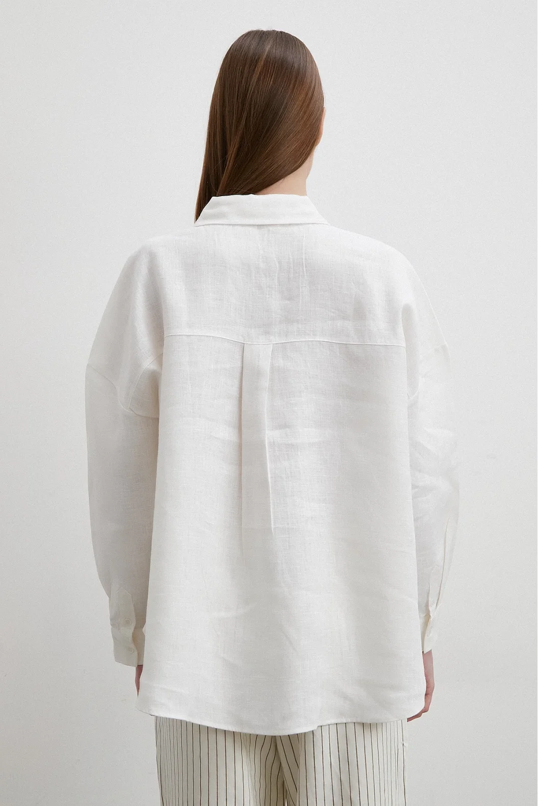 Fish Pocket Linen Shirt Ecru