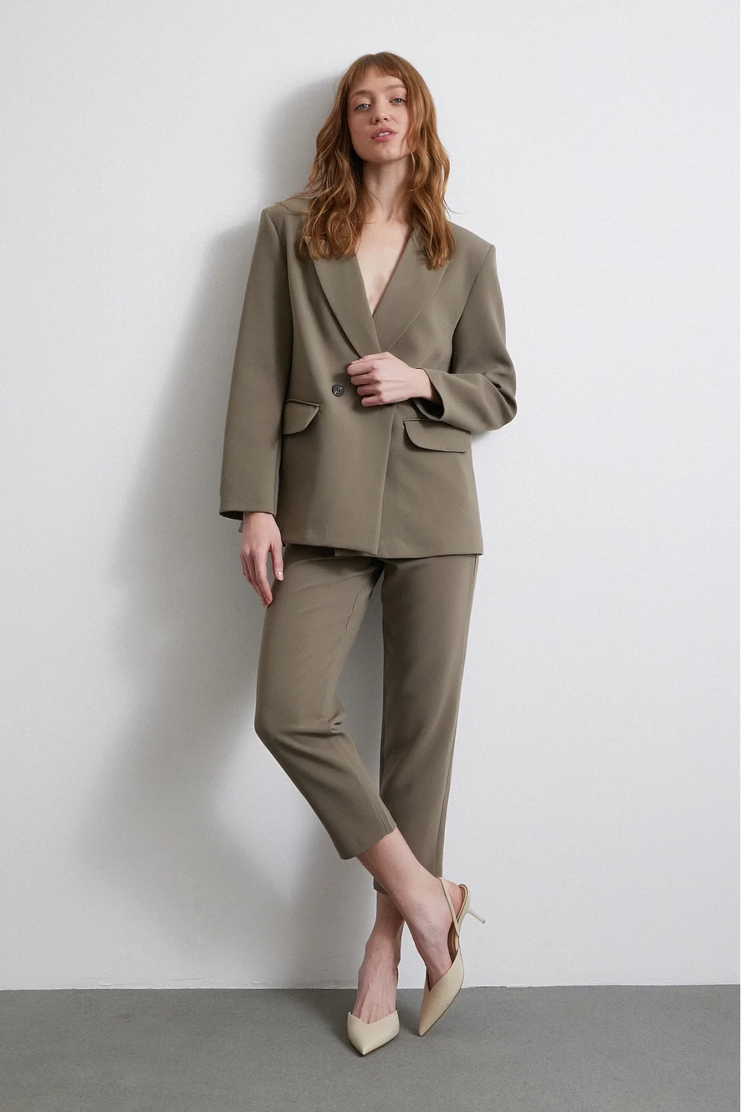 Klasik Poliviskon Jacke Khaki