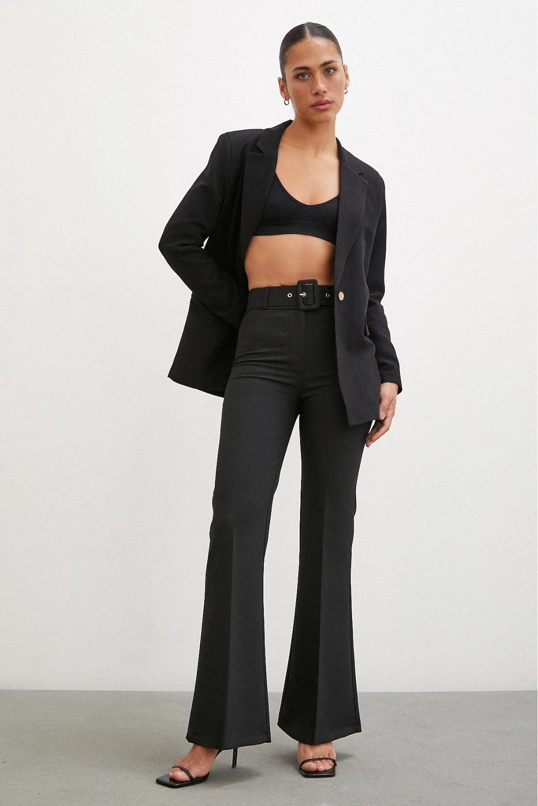 Flared Spanish Black Pants