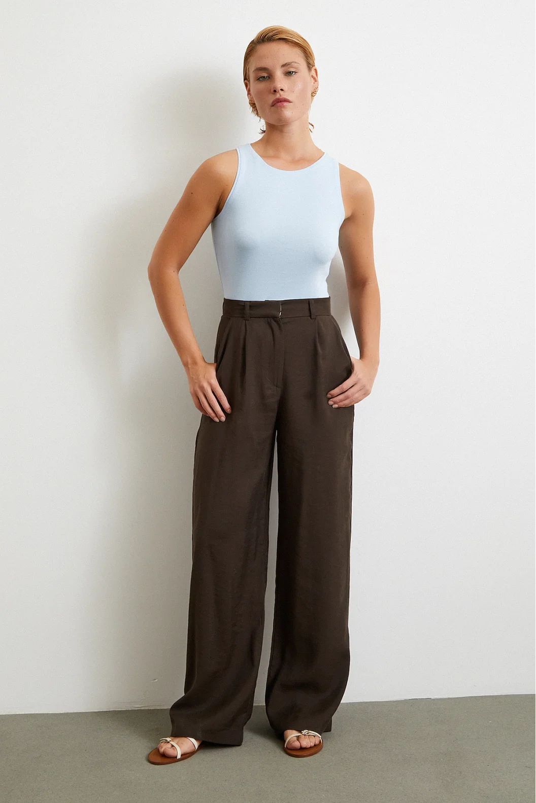 Basic Crop Top Mavi