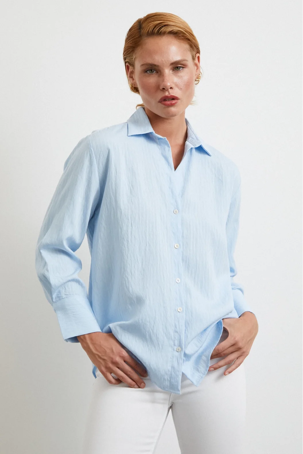 Parallel Striped Shirt Blue
