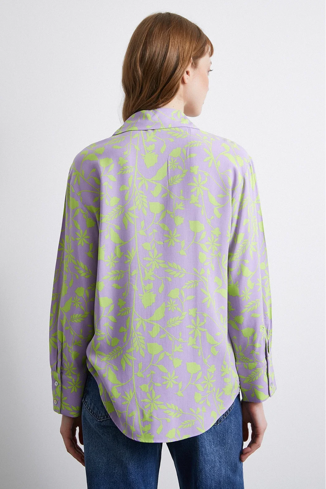 Forest Patterned Shirt Purple