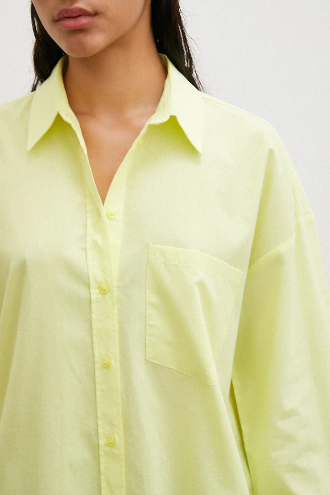 Regular Fit Poplin Hemd Gelb