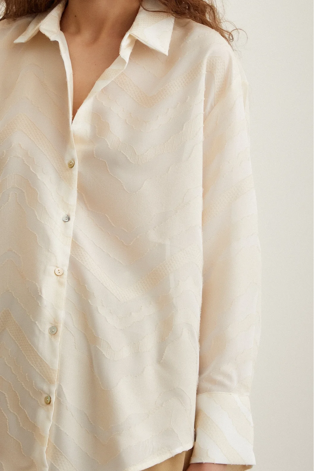 Viskose Flammhemd Creme