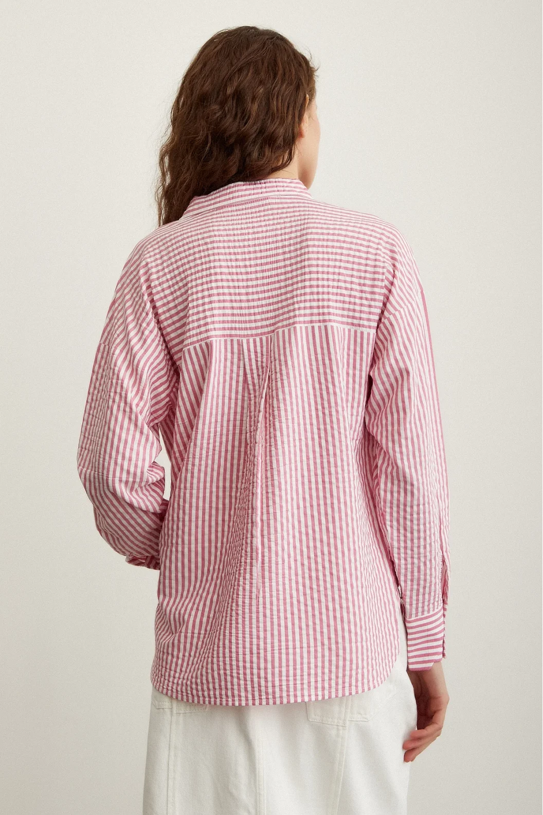 Gestreiftes Hemd Rosa