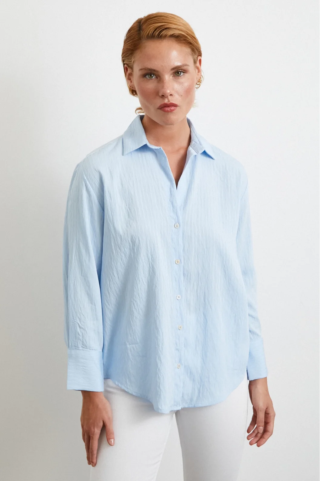 Parallel Striped Shirt Blue