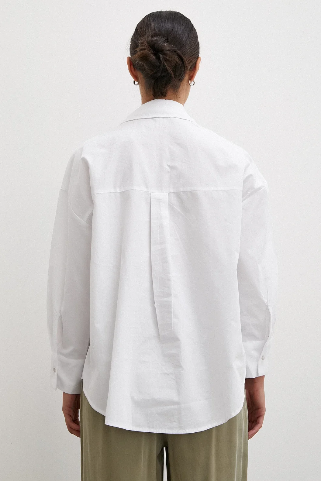 Single Pocket Oversize Shirt White