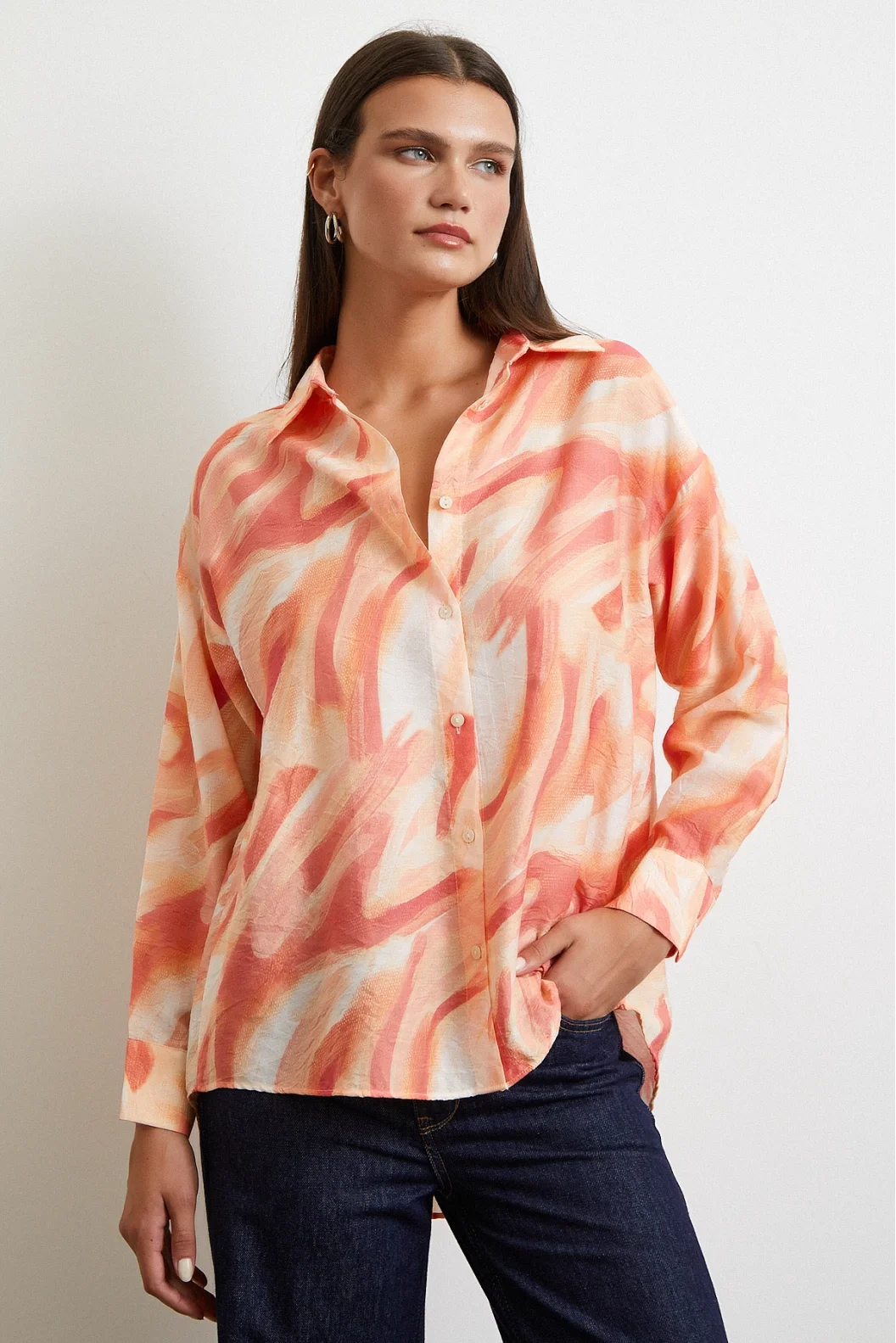 Deniz Esintisi Gömlek Oranj