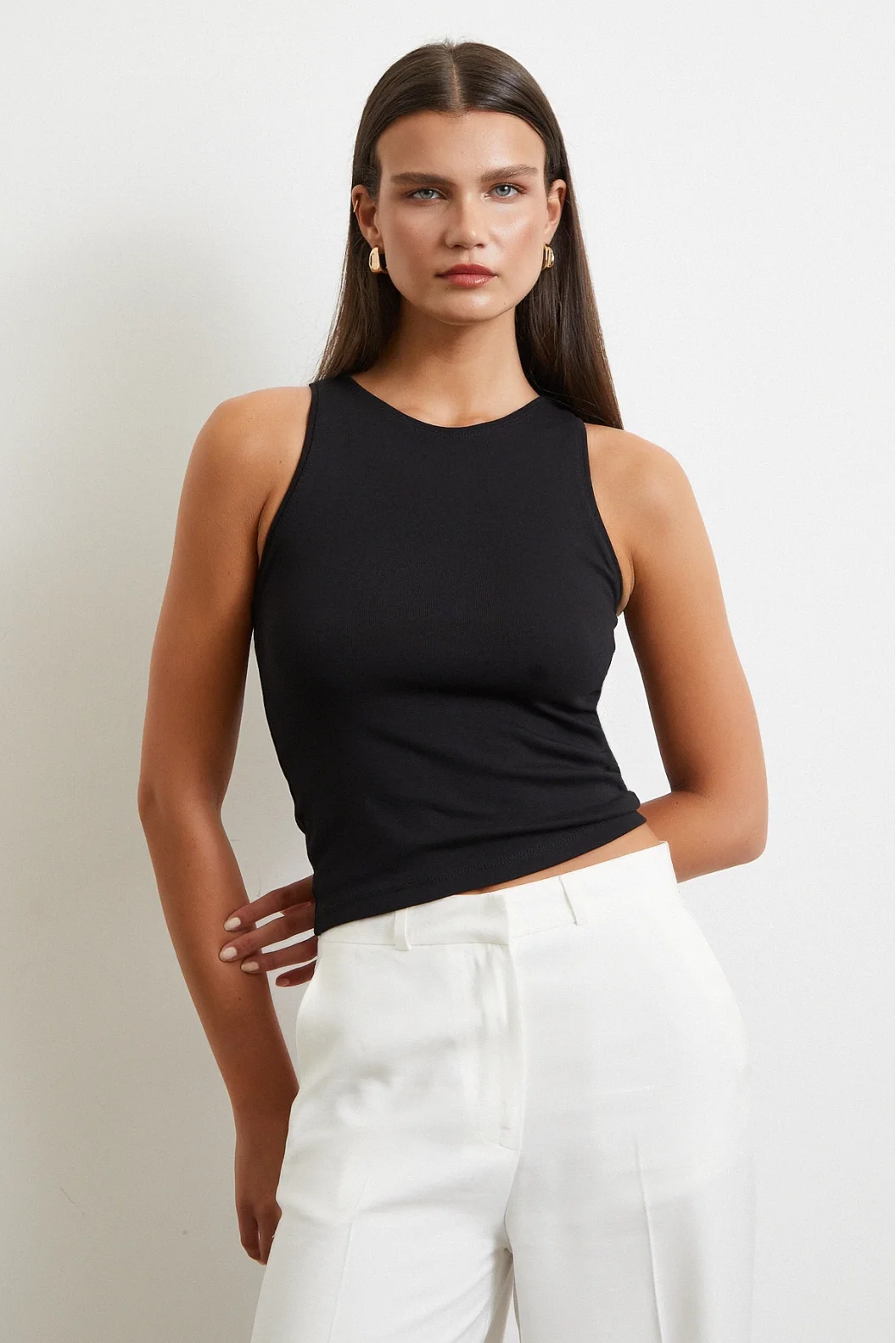 Basic Crop Top Siyah