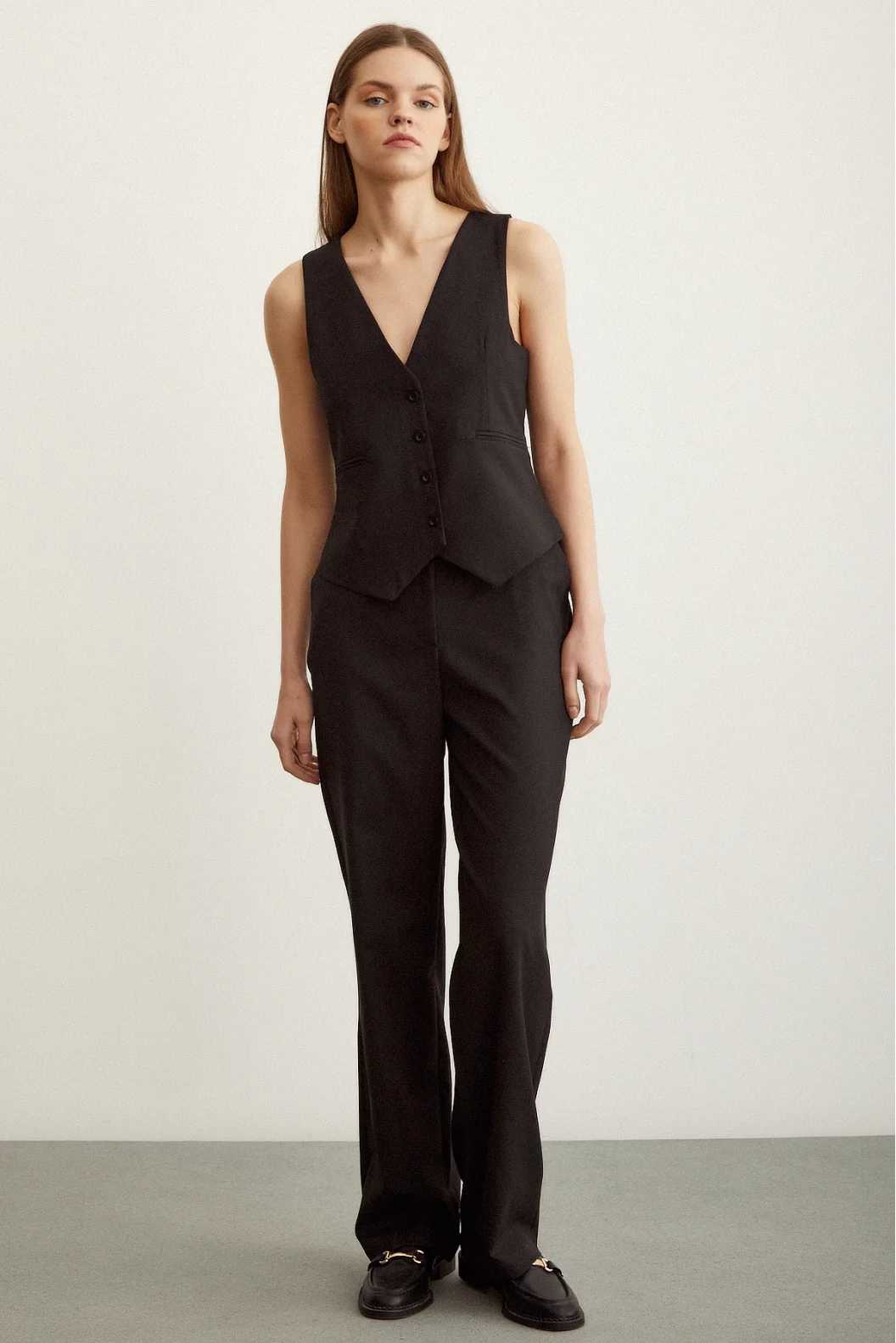 Classic Flared Leg Pants Black