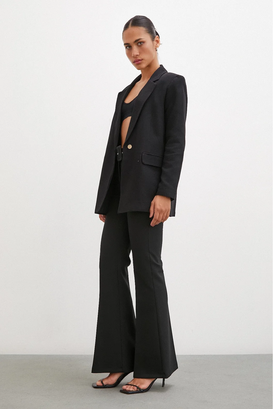 Flared Spanish Black Pants