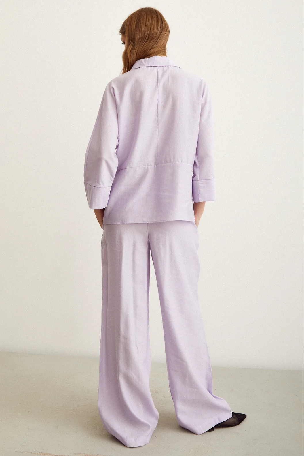 Lila Gummibundhose