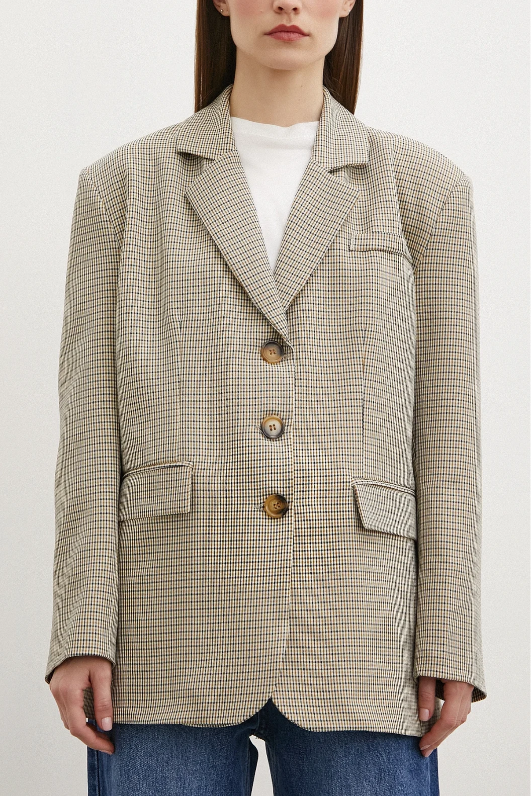 Glencheck Blazer Jacket Braun