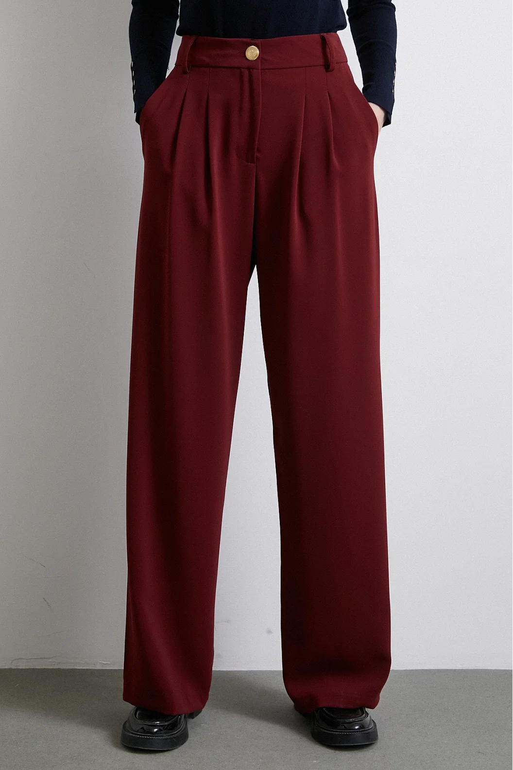 Weite Hose Bordeaux