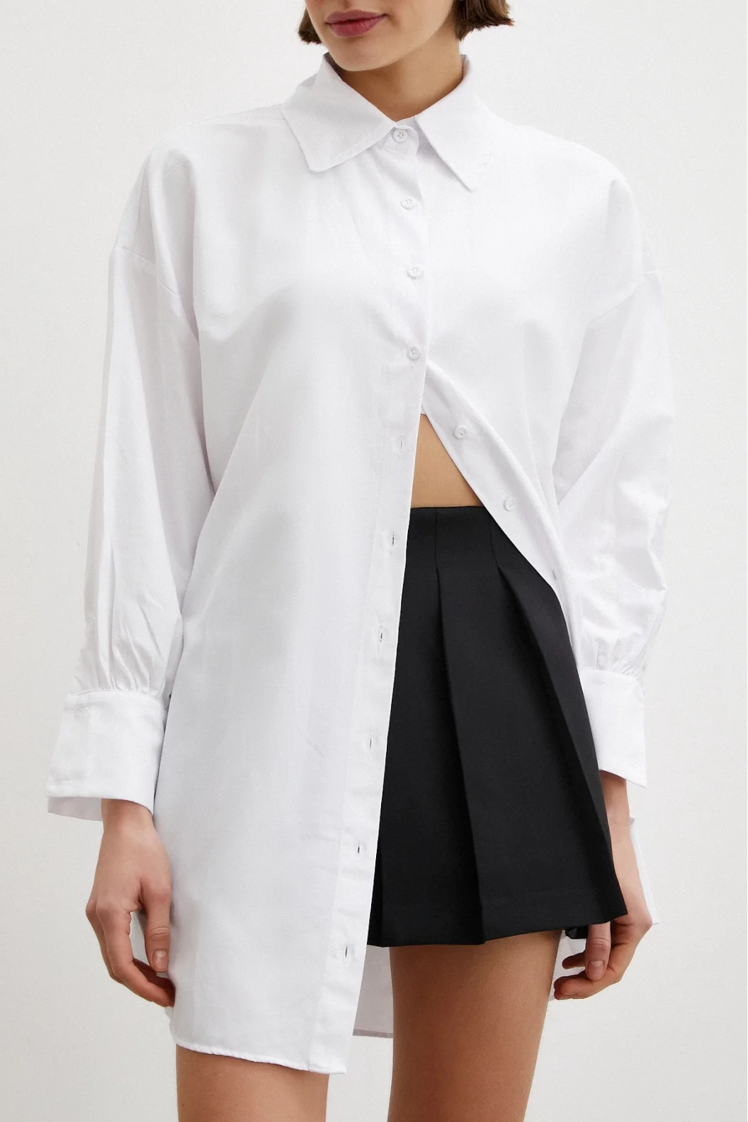 Hemd Rock Kleid Anzug Schwarz