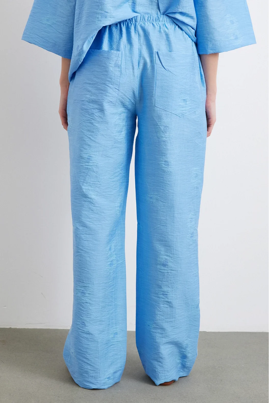 Hinten Taschenlose Hose Blau