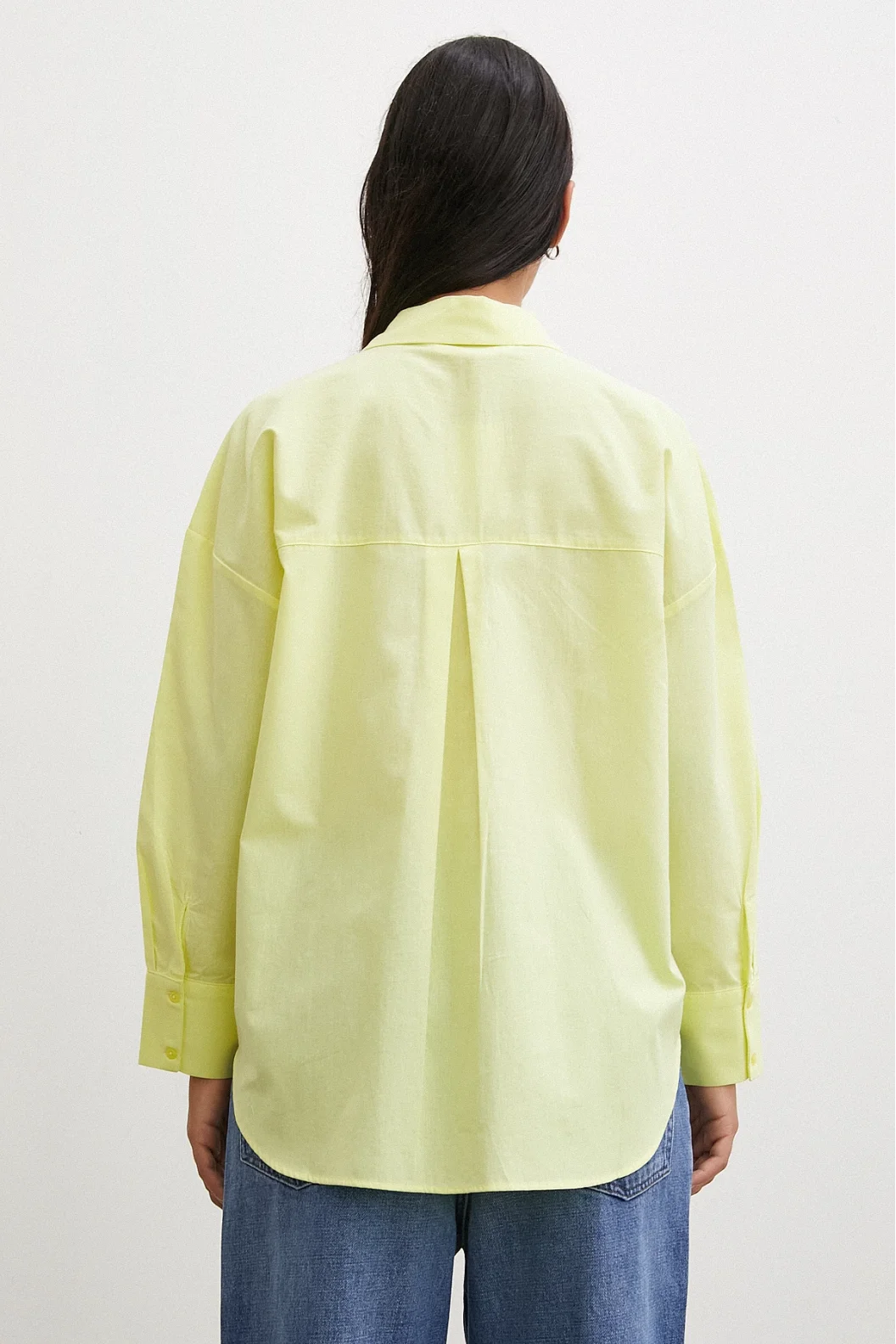 Regular Fit Poplin Hemd Gelb