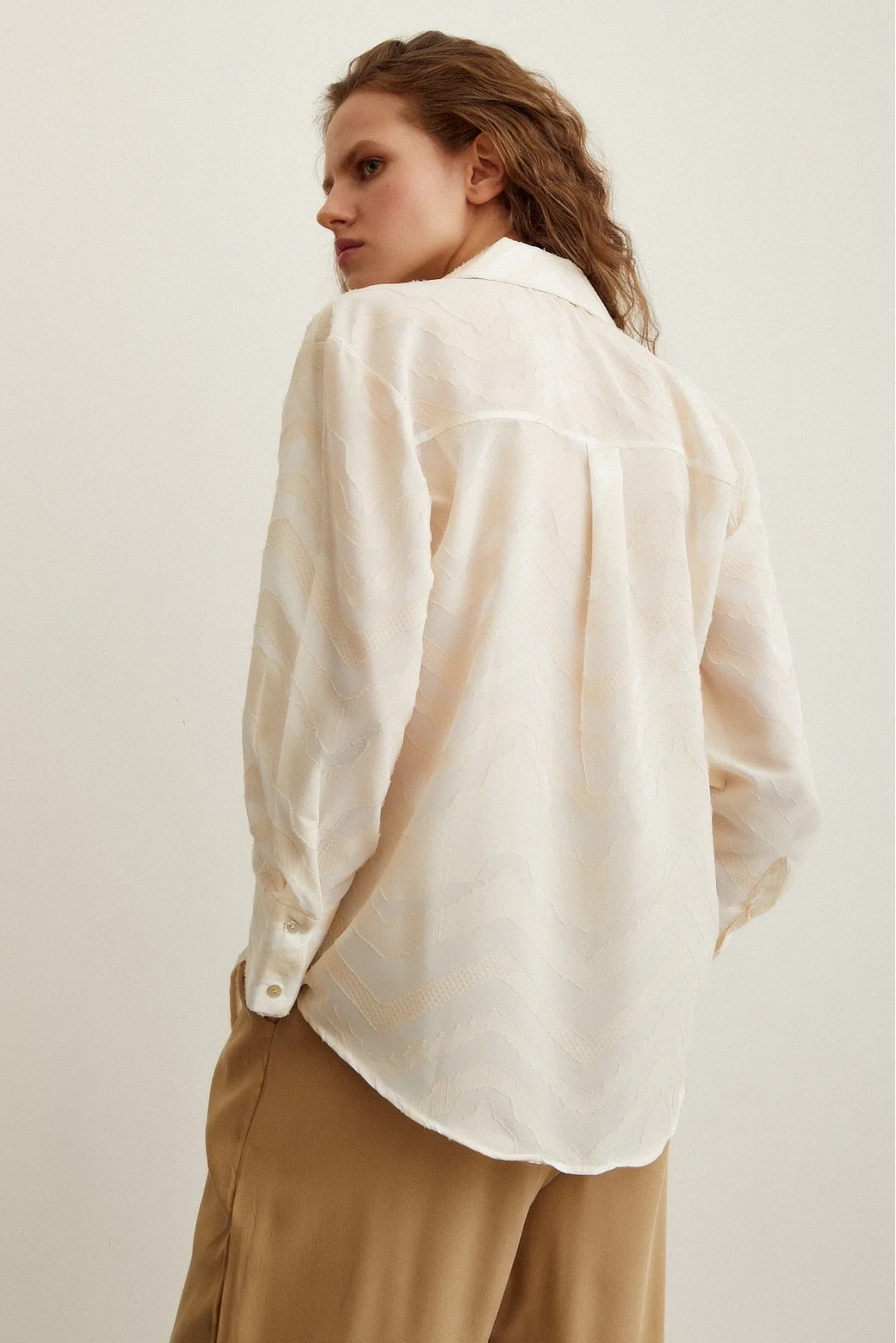 Viskose Flammhemd Creme