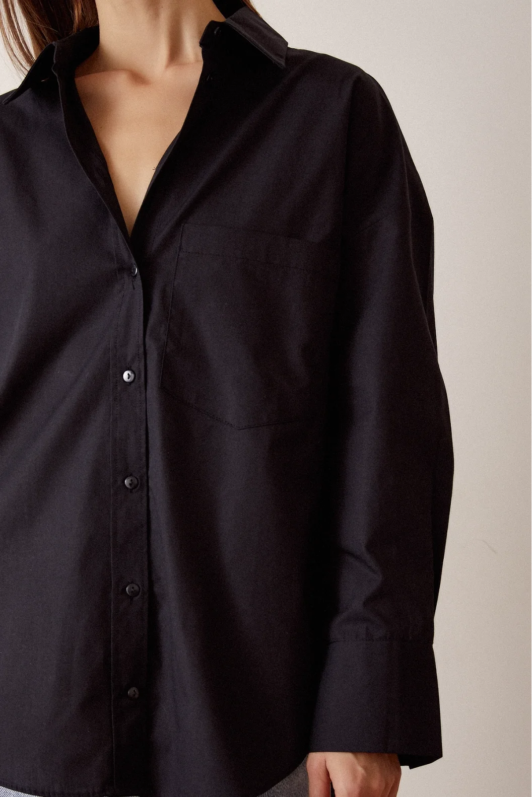 Freund Basic Hemd Schwarz