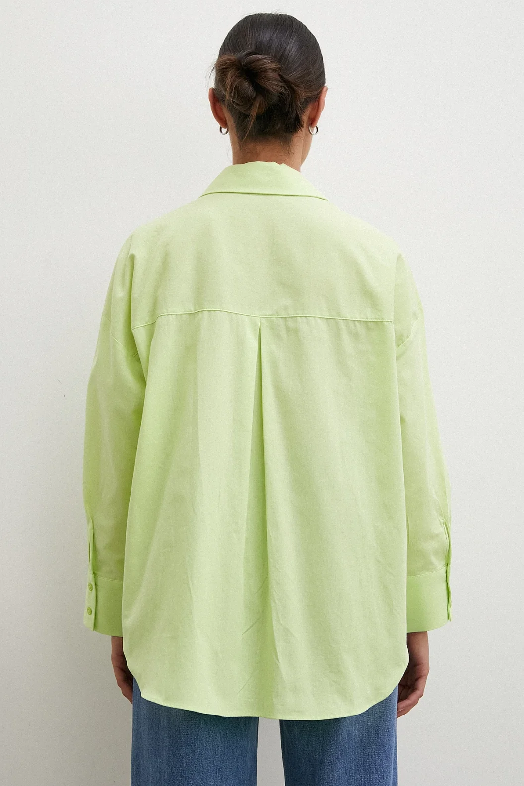 Regular Fit Poplin Shirt Green
