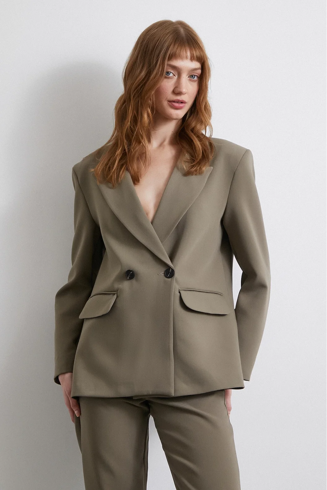 Klasik Poliviskon Jacke Khaki