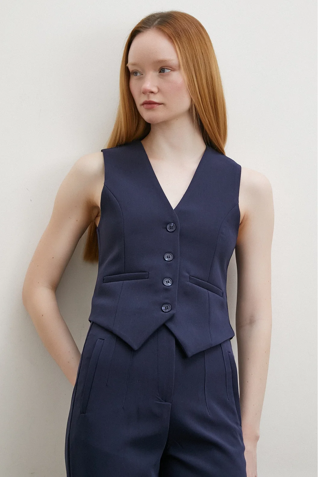 Lined Vest Navy