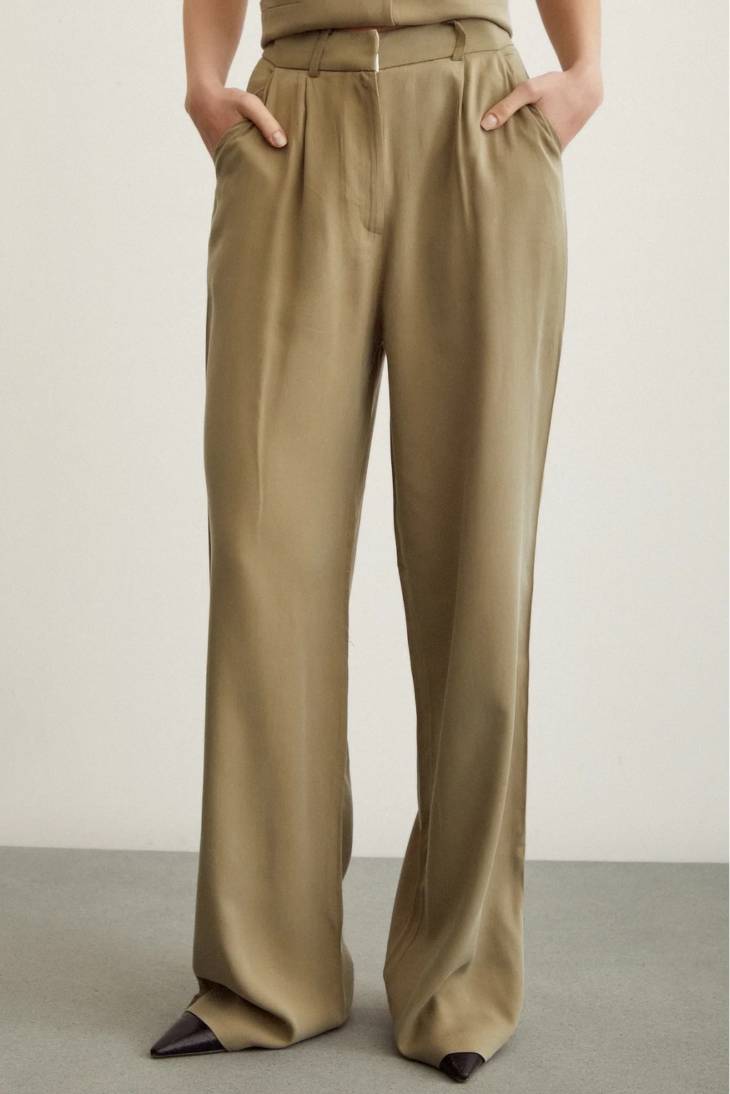 Wide Leg Pants Khaki