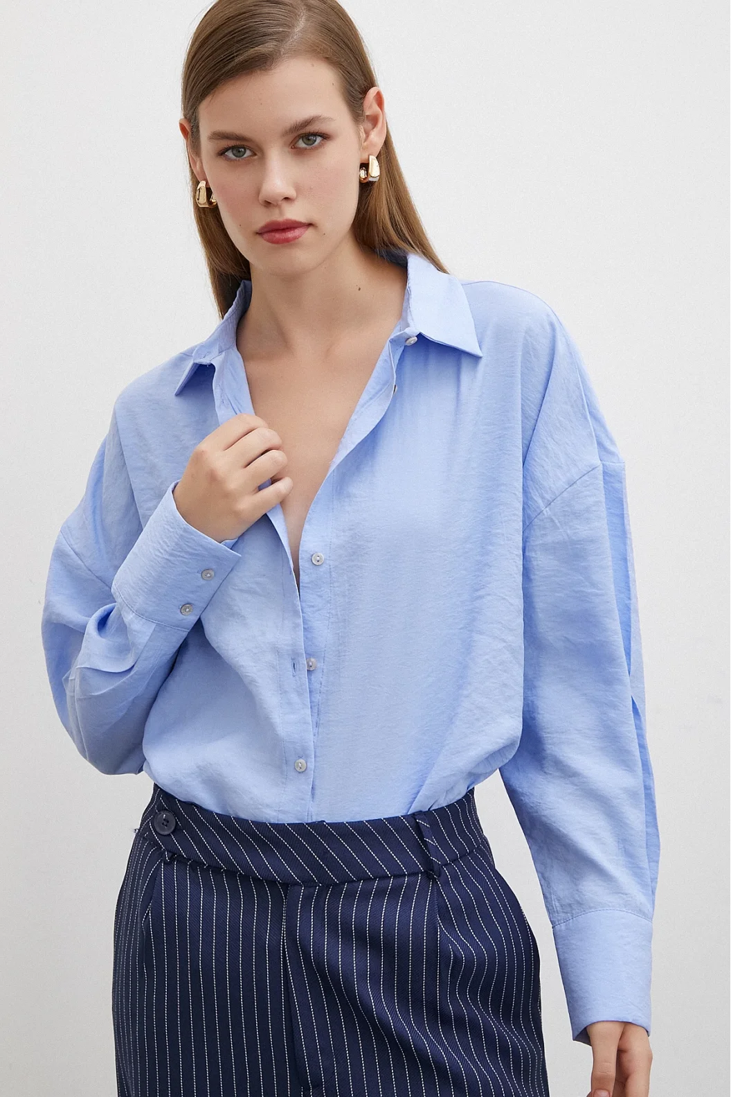 Basic Modal Shirt Blue