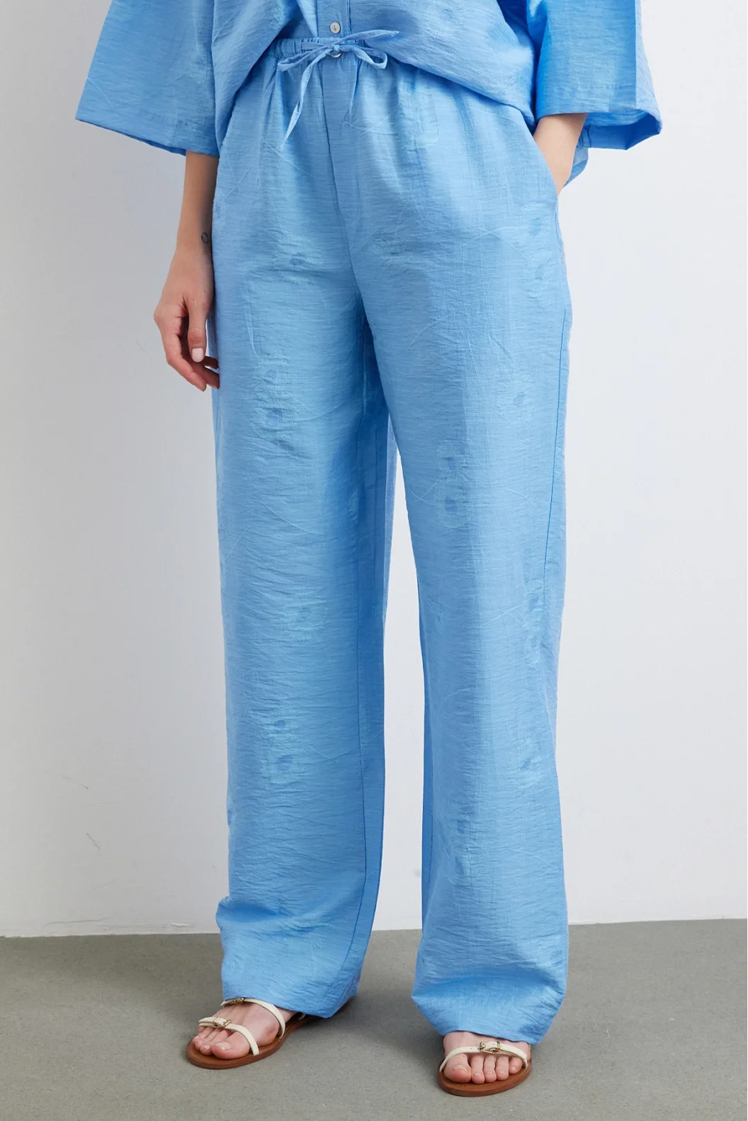Hinten Taschenlose Hose Blau