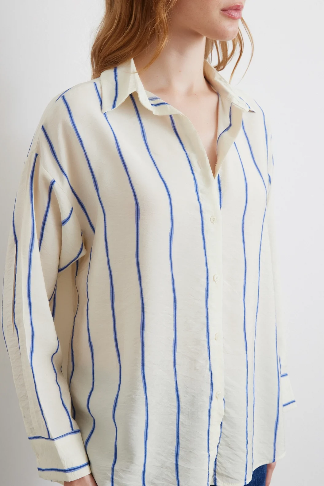 Gestreifte Modaleinsatzbluse Saks