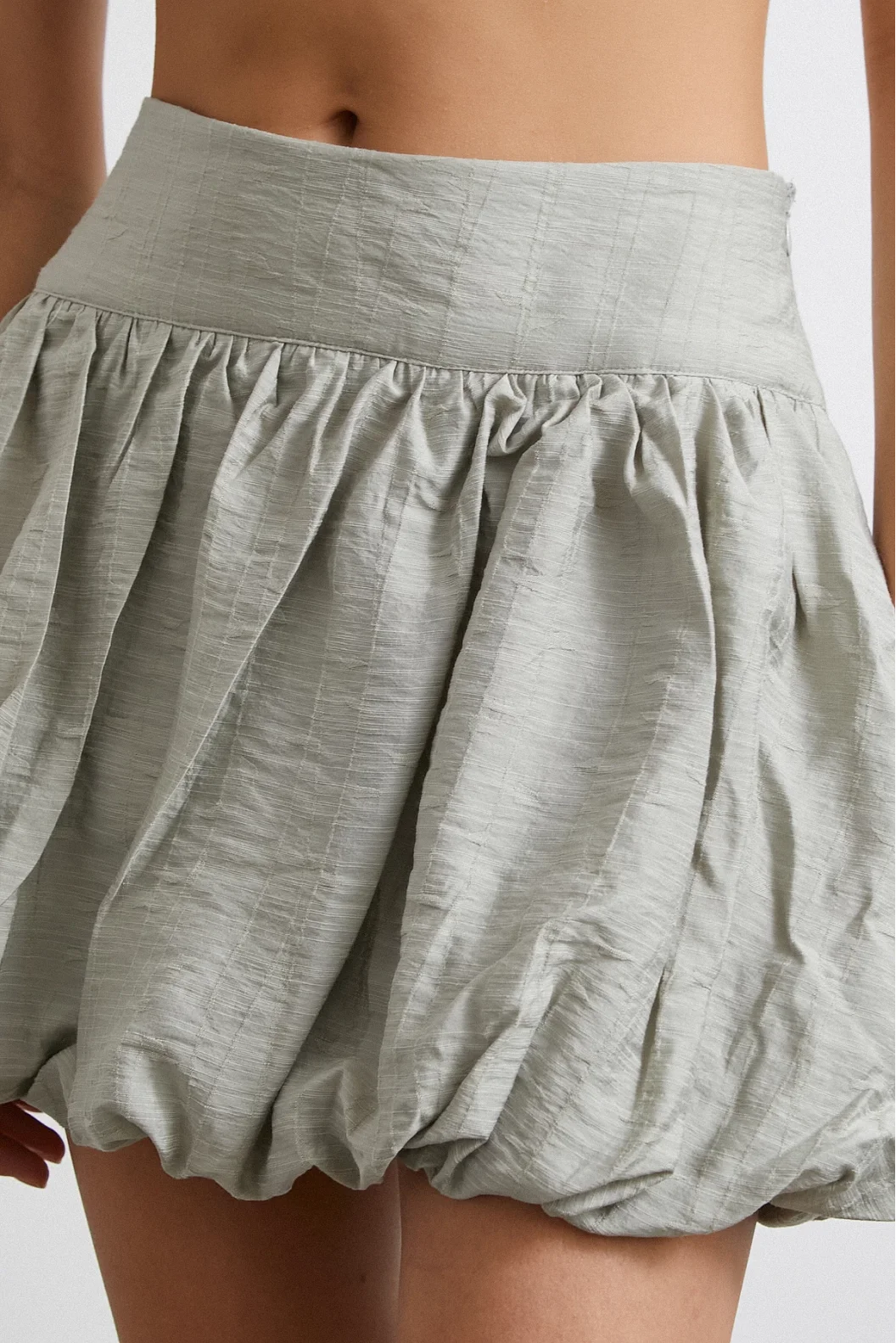 Lined Balloon Skirt Stone