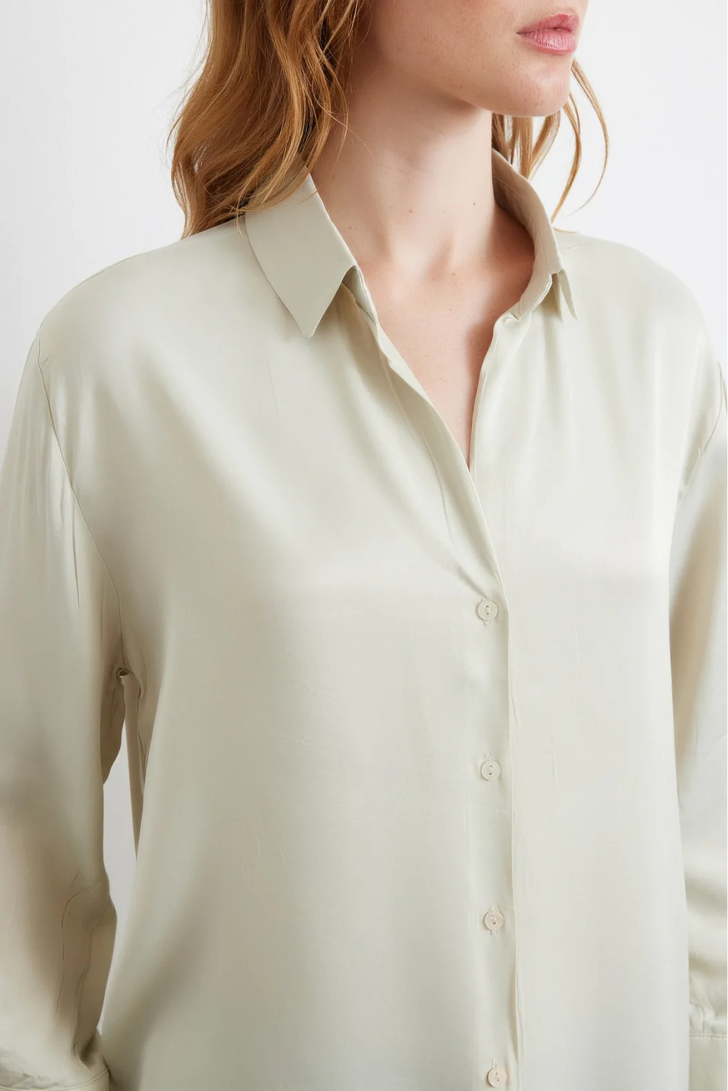 Viskon Satin Bluse Grau
