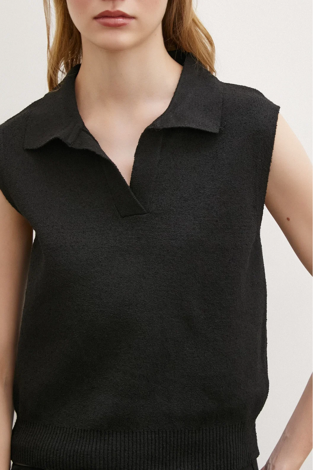 Turquoise Polo Neck Sweater Black