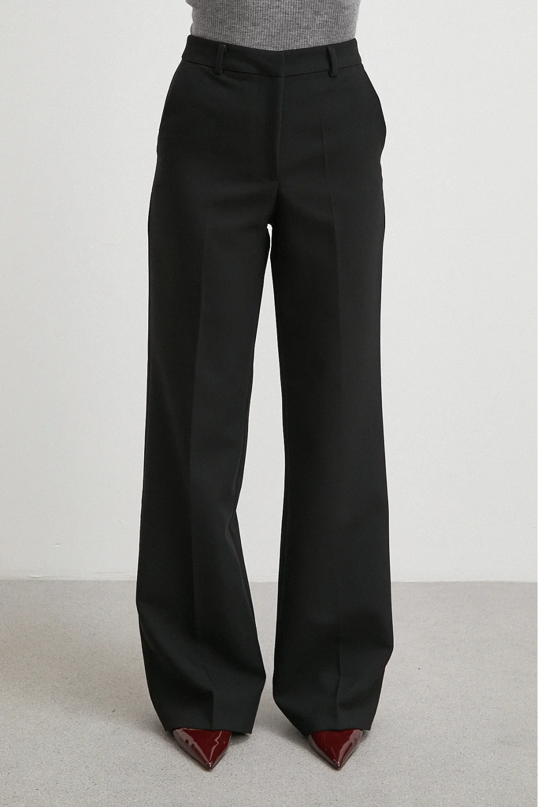 Yüksek Bel Klasik Pantolon Siyah