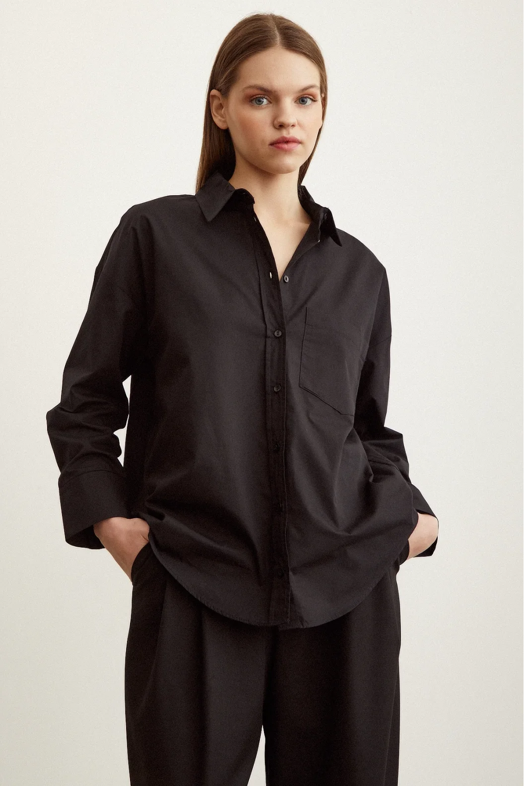 Poplin Shirt Black