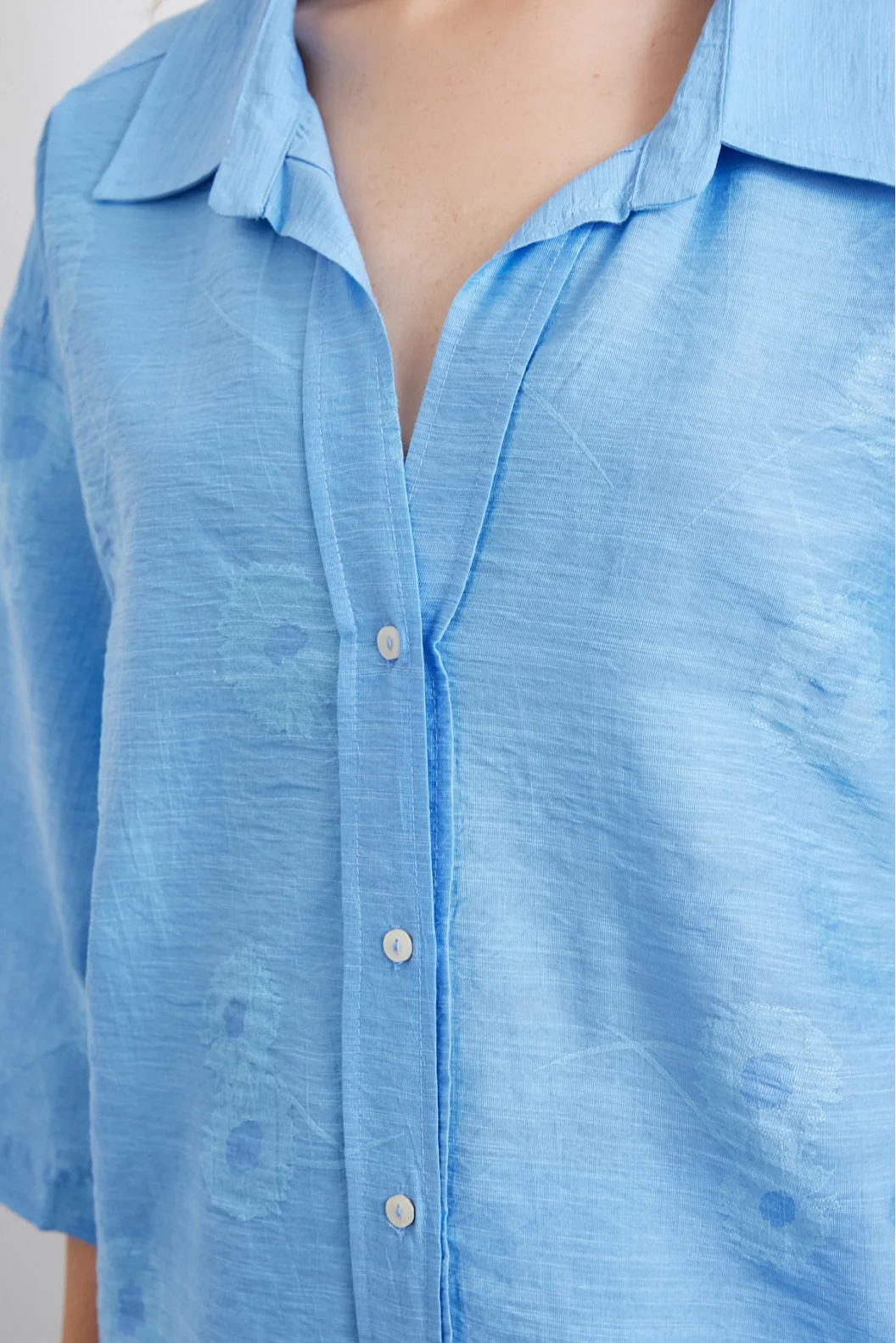 Armut Arm Oversize-Hemd Blau