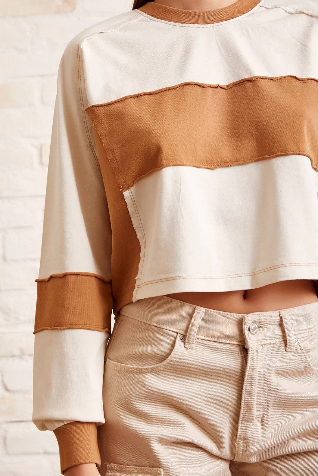 Double Color Oversize Sweatshirt White
