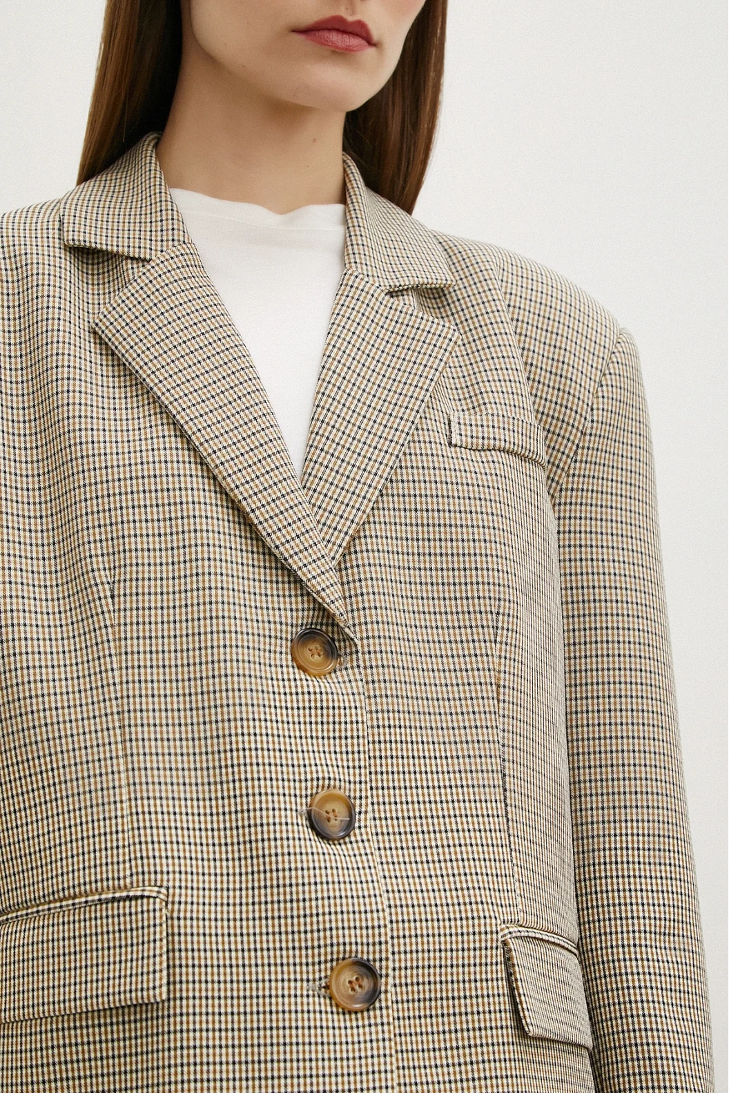 Glencheck Blazer Jacket Braun