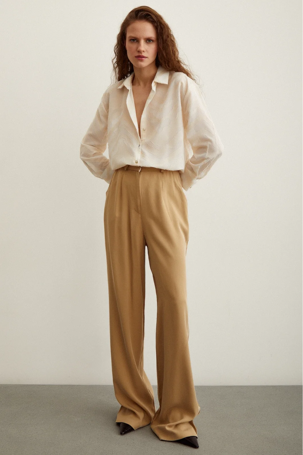 Viskose Flammhemd Creme