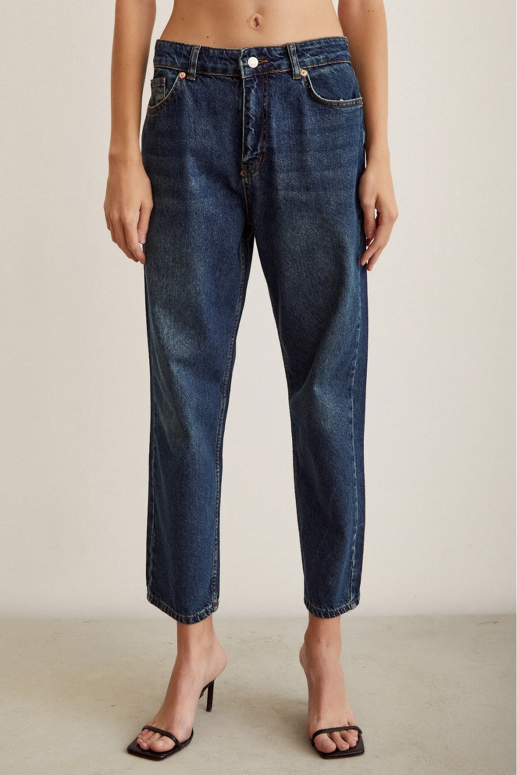 Yüksel Bel Mom Jean Navy