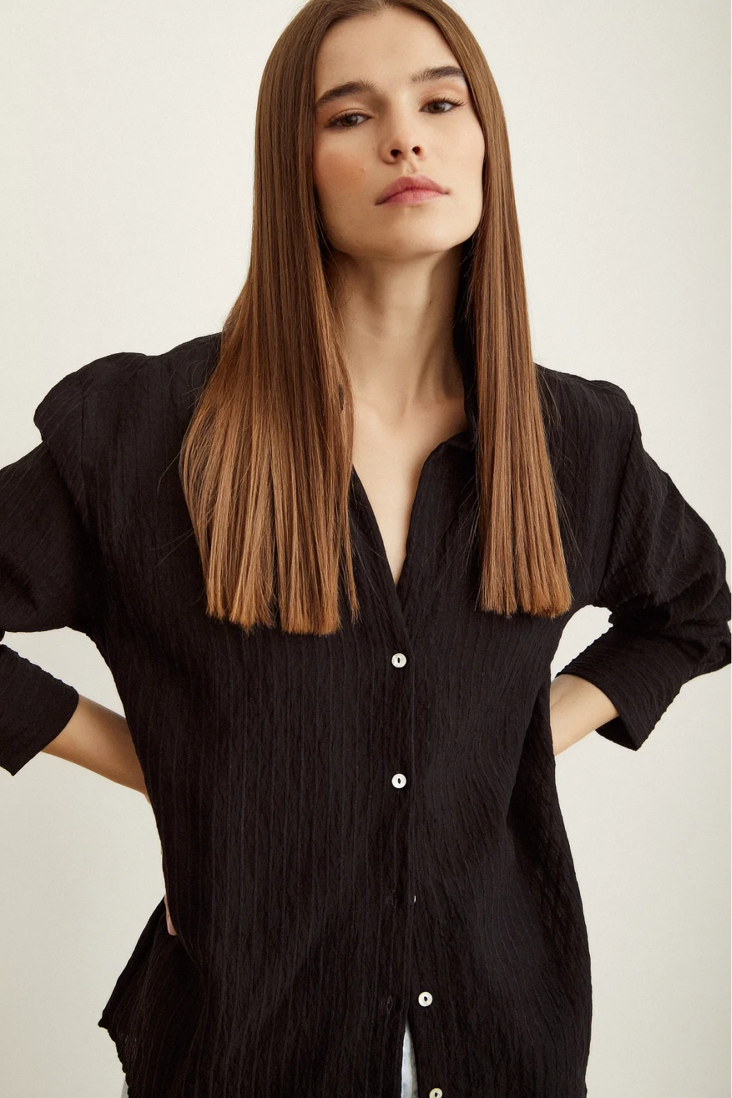 Striped Shirt Black