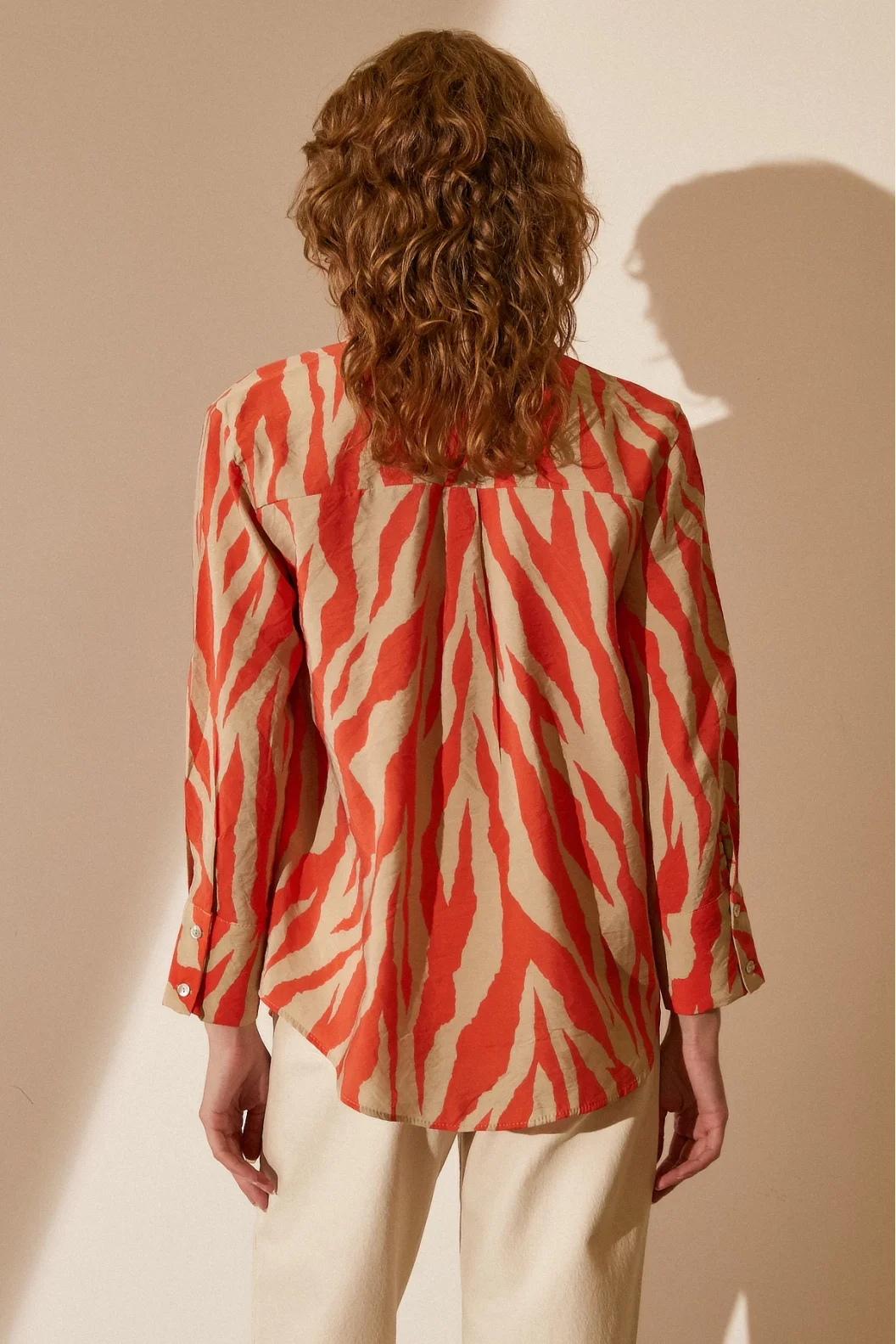 Zebra-Muster Modalbluse Zebra-Muster Orange