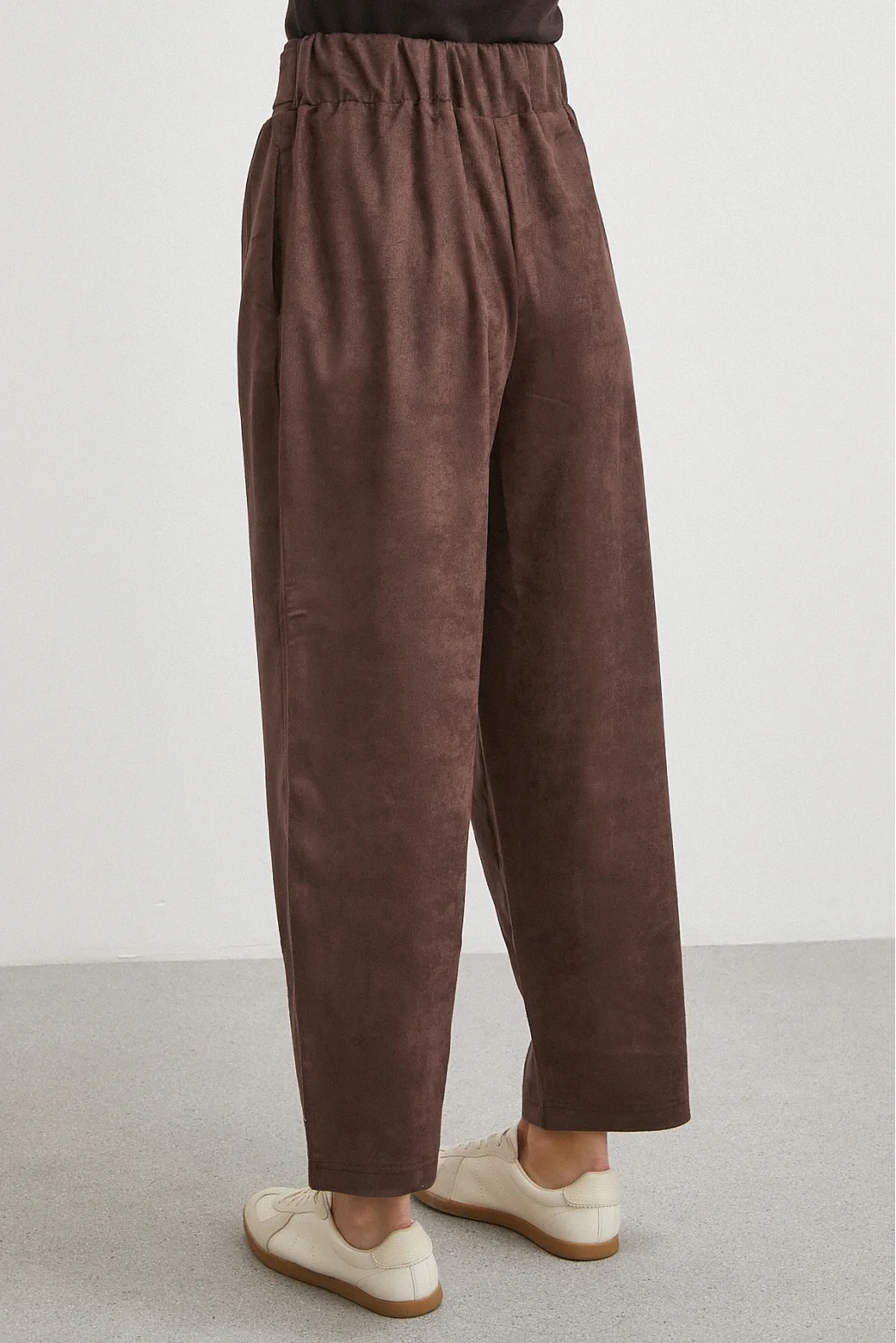 Beli Büzgülü Kemer Tokalı Pantolon Kahve