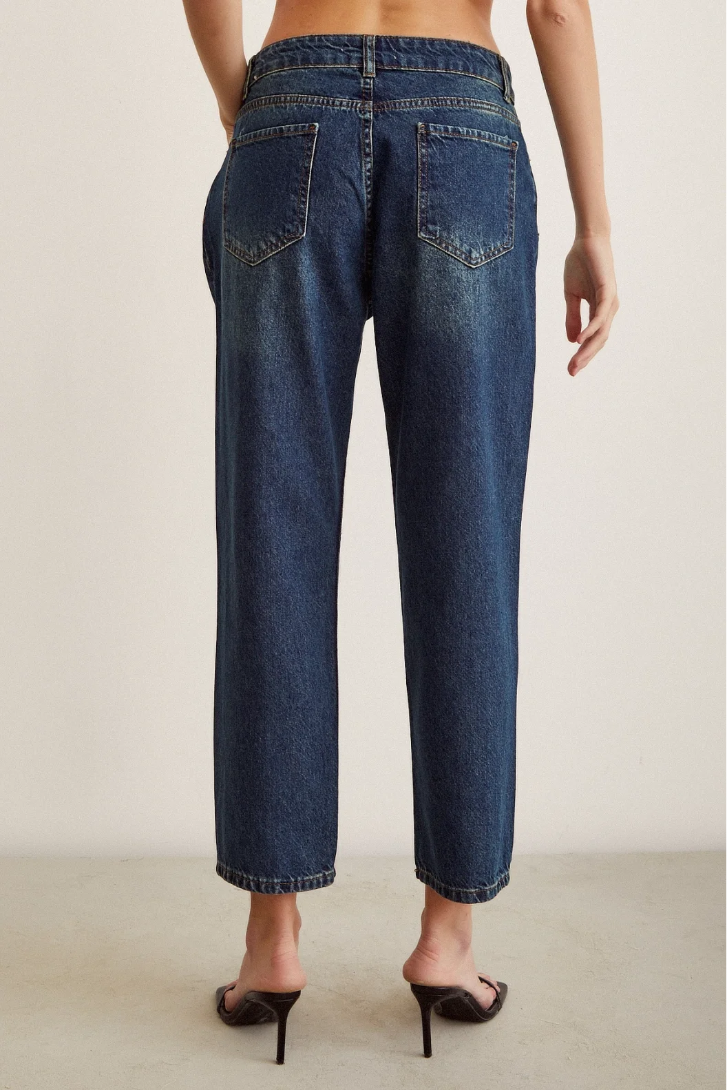 Yüksel Bel Mom Jean Navy