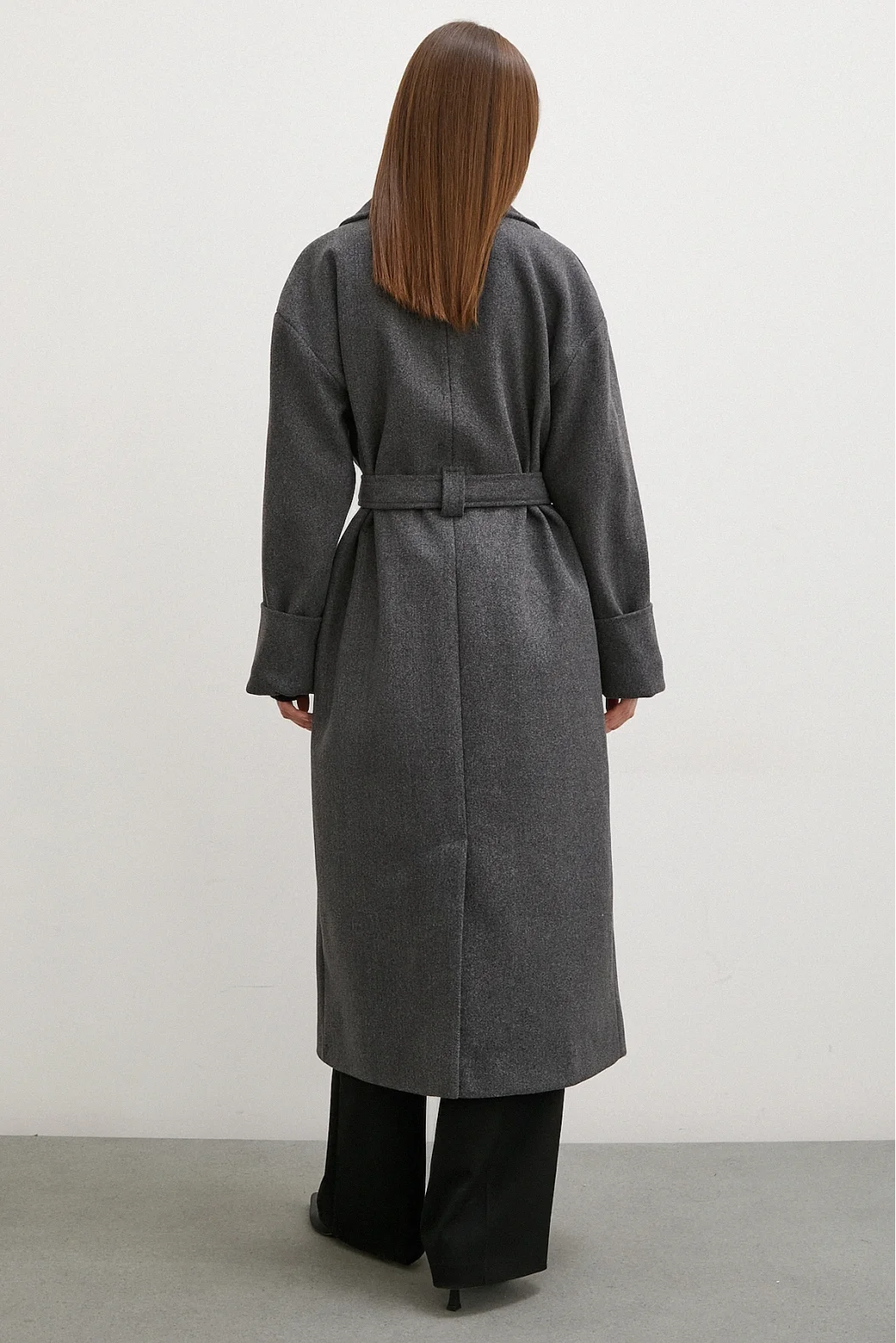 Belted Shawl Collar Coat Antiracist