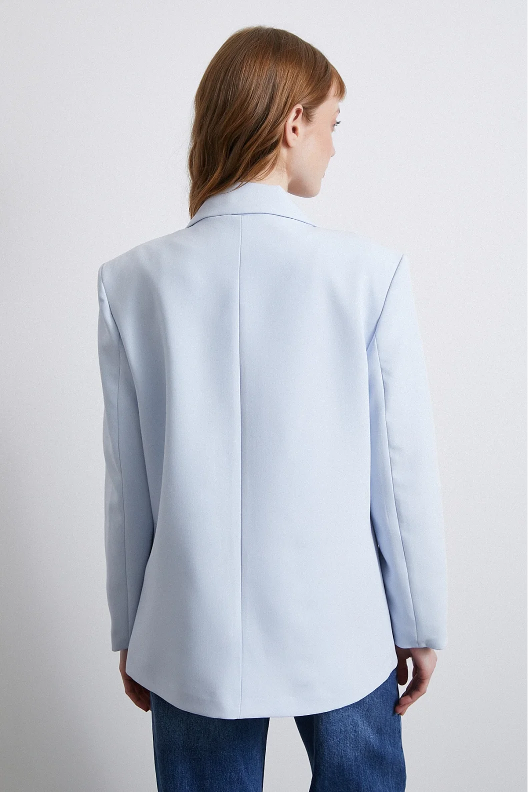 Klassische Poliviskon Jacke Blau