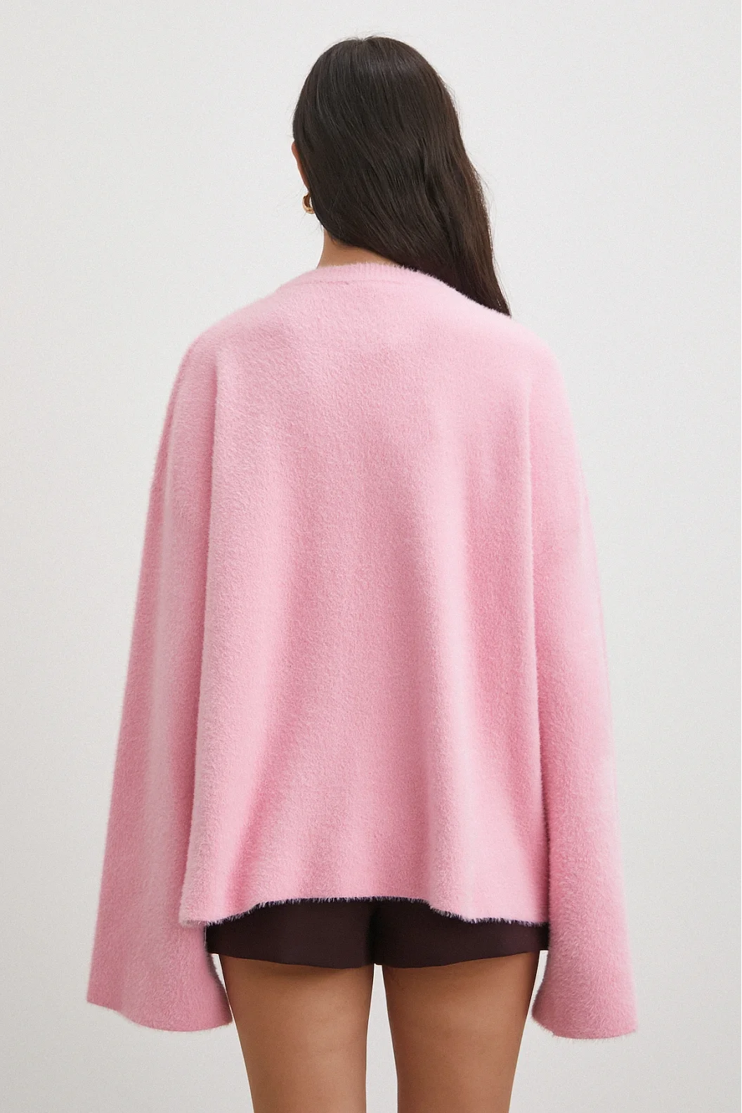 Bisiklet Yaka T Kol Kazak Pembe